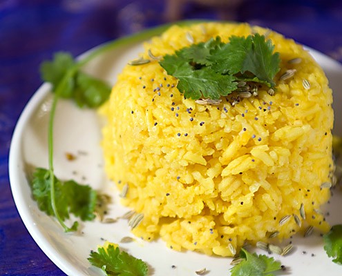 Colorful Vegan Turmeric Rice