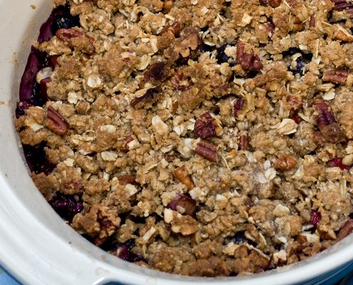 Baked crisp topping