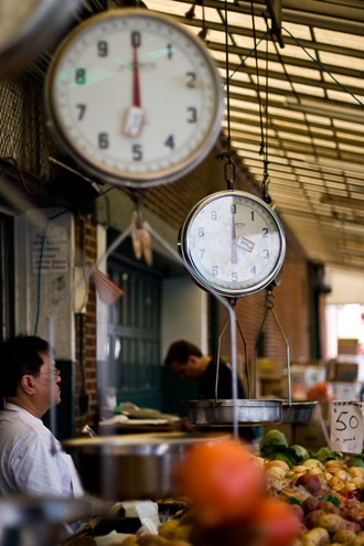 Italian Market produce scales