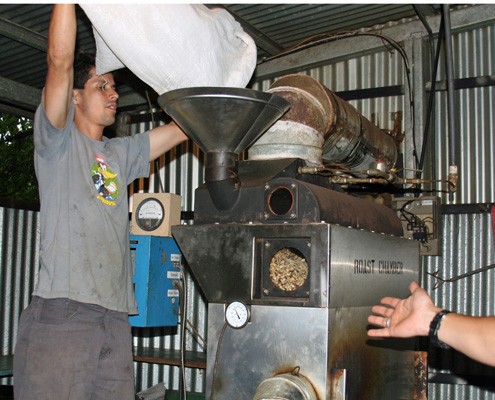 Fair Trade coffee roasting