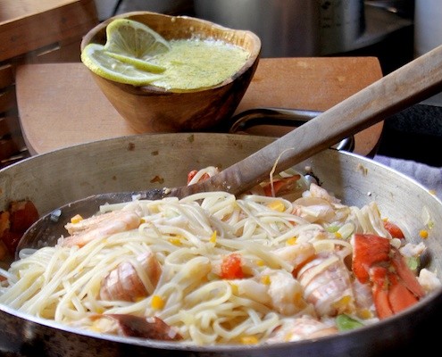 Seafood Pasta in Padella with Aioli