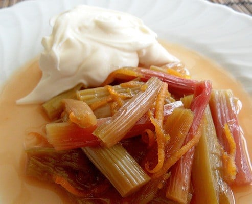 Stewed rhubarb