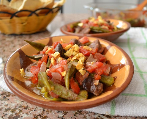 middle eastern okra casserole