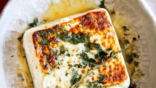 Grilled Feta Cheese with Honey and Thyme