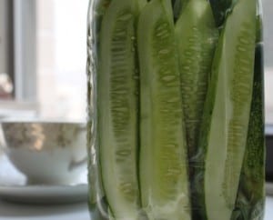 Pickle Mania: Basil Pickles - Honest Cooking Magazine