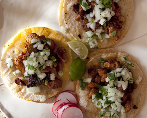 mexican food tacos al pastor