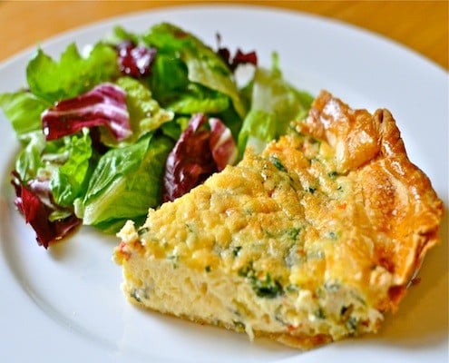 Pepper and Spinach Quiche - Honest Cooking