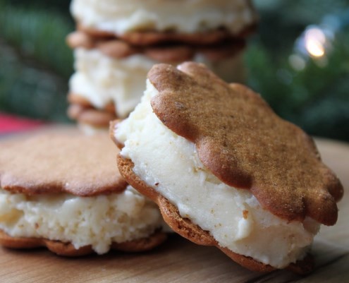 Eggnog Ice Cream Sandwiches