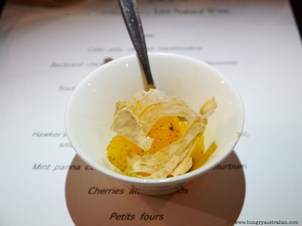 Bistro Dom Wild Degustation - Orange and Fennel Palate Cleanser