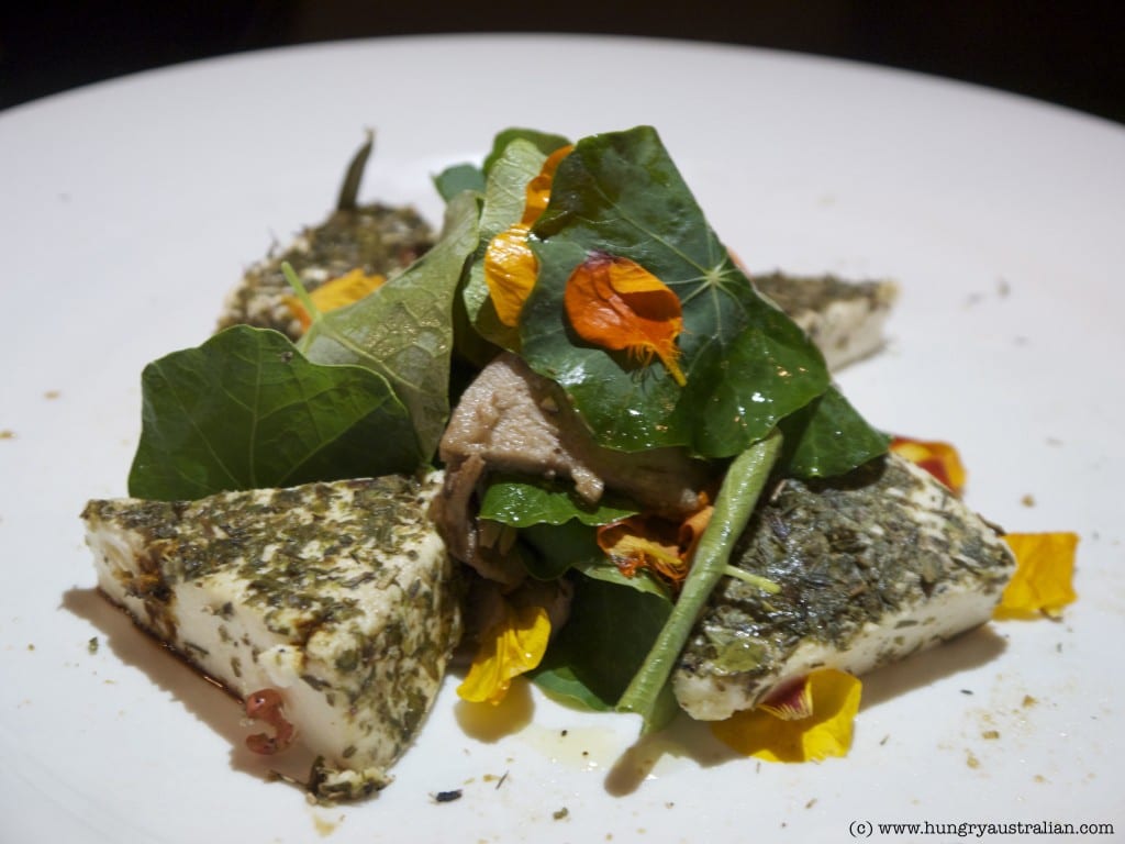 Bistro Dom Wild Degustation - Lambs Tongue with Nasturtiums and Eucalyptus