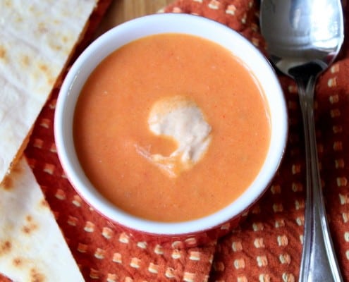 Roasted Tomato Bisque with Chipotle Cream