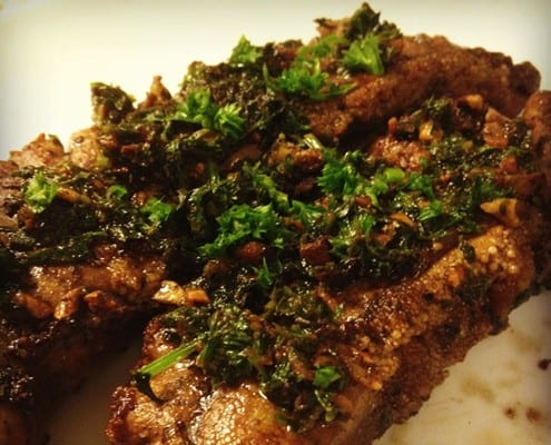 Pan-fried shad roe