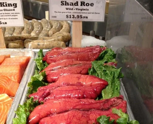 Pan-fried shad roe