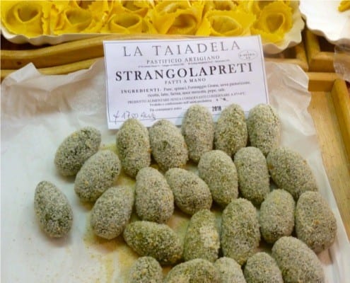 Strangolapreti at market - Italiaoutdoorsfoodandwine cycle holidays italy