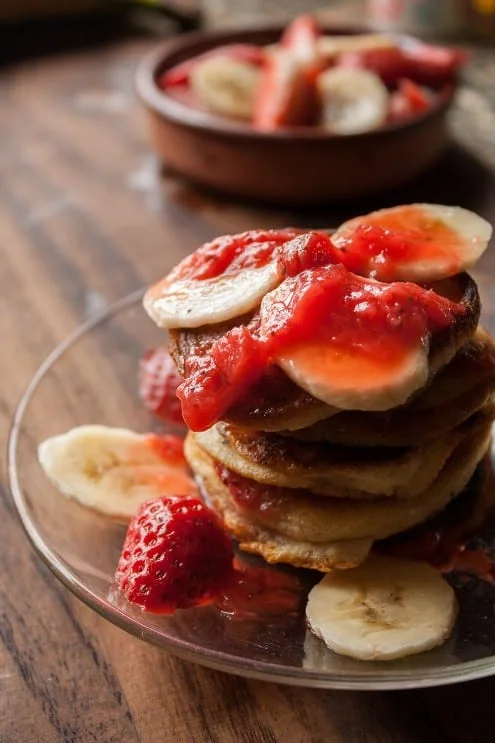 Strawberry and Banana Pancakes