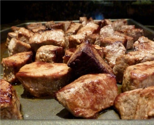 Seared beef chunks - Italiaoutdoorsfoodandwine cycling holidays Italy