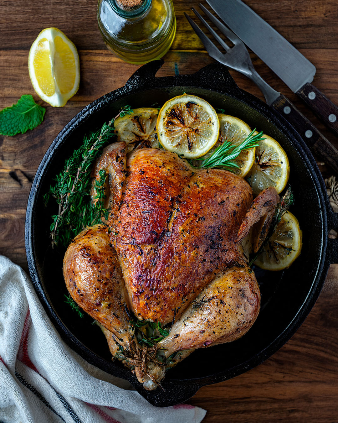 Herb Roasted Chicken with Lemon and Sage