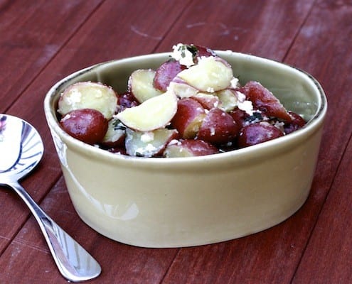 Red Potatoes with Feta, Mint, and Kalamata Olives