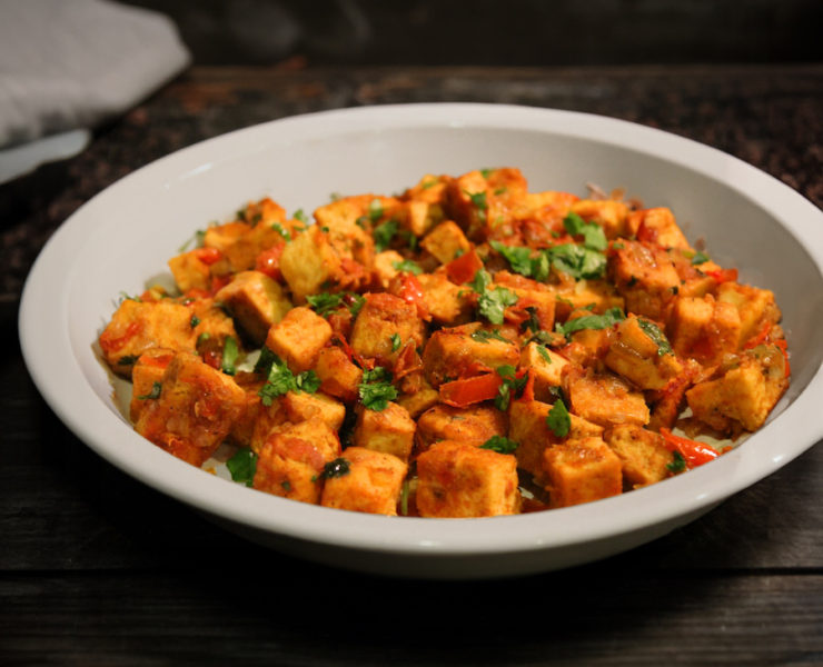 Pan Fried Indian Curried Tofu Recipe