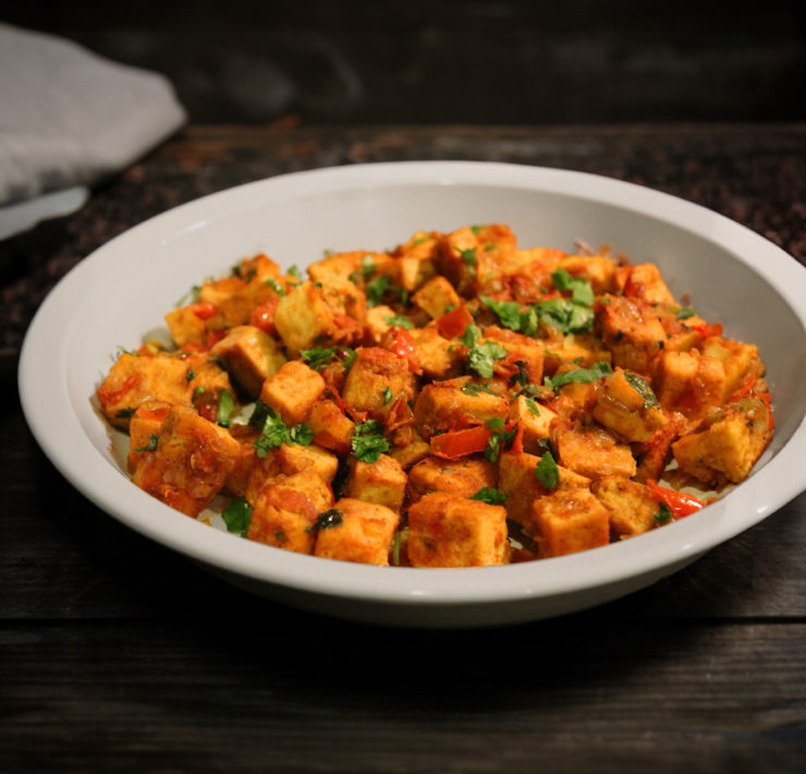 Pan Fried Indian Curried Tofu Recipe
