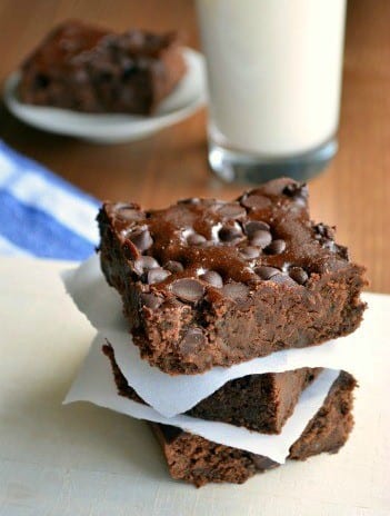 Flourless Chocolate Chip Brownies