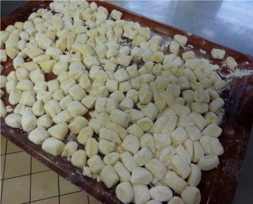 Tray of gnocchi - bike and wine tours italy