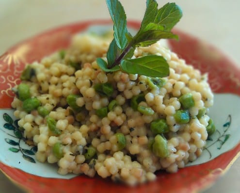 orzo pasta delights with minted peas