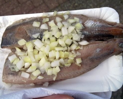 New herring with onions