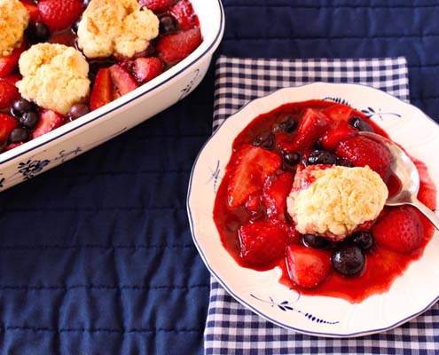 Berry-Balsamic Cobbler