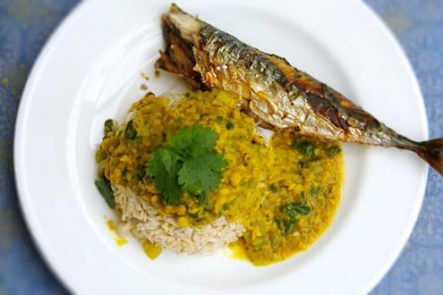 Grilled Mackerel Rasson Soup