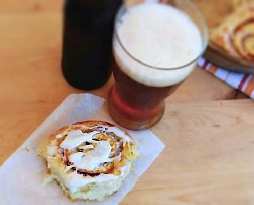 Pumpkin Cinnamon Buns and Home-Brewed Pumpkin Ale