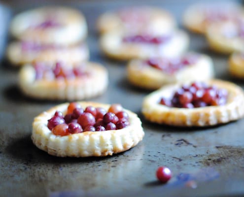 Lavender Champagne Grape Pie Bites