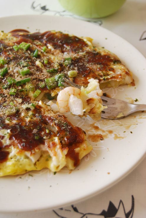 Homemade okonomiyaki