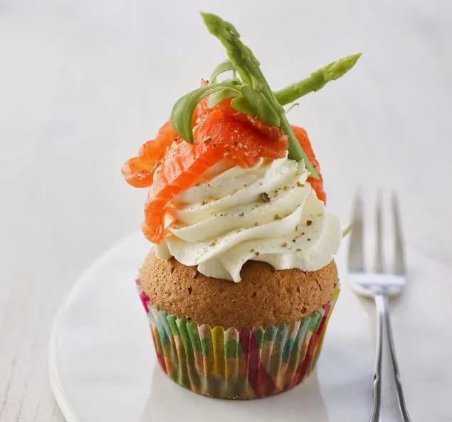 salmon cupcake