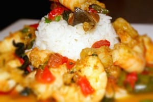 African Coconut Shrimp Curried