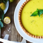 Meyer Lemon Tart with Shiso