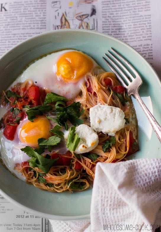 Noodle Baked Eggs Recipe