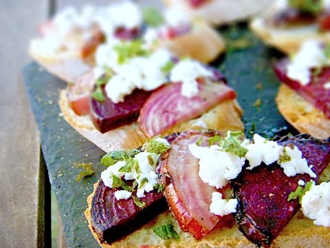 Beet Feta Bruschetta Recipe