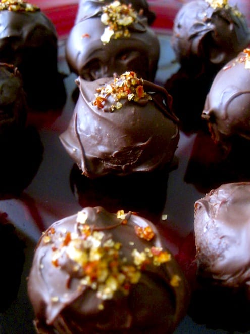 Chocolate Truffles with Chile Salt