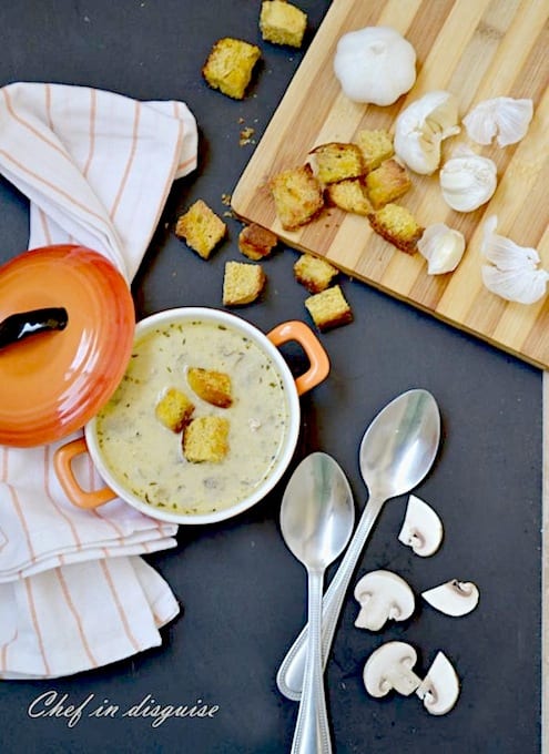 Garlic Mushroom Soup Recipe