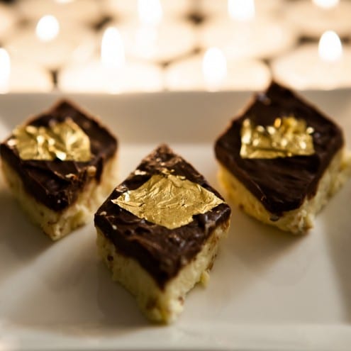 Golden Chocolate Almond Burfi Recipe