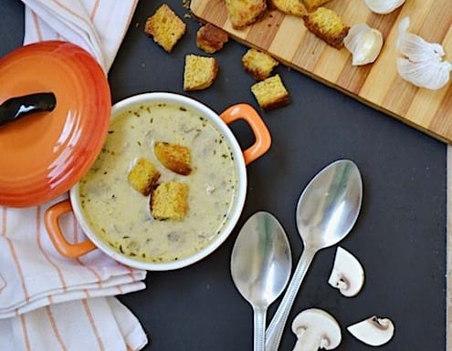 Mushroom Garlic Soup Recipe