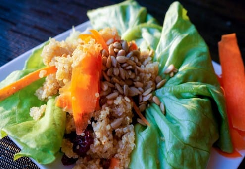 Cranberry Quinoa Crunch Lettuce Wraps