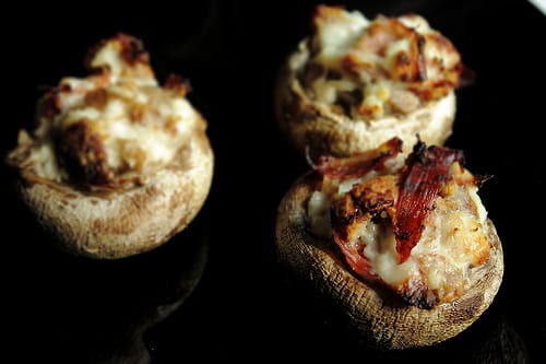 Ham and Fig Stuffed Mushrooms