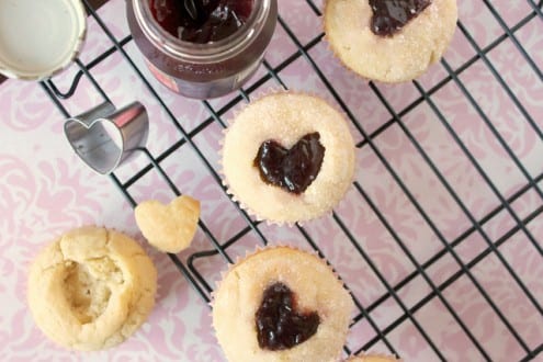 Valentine's Day Jelly Donut Muffins