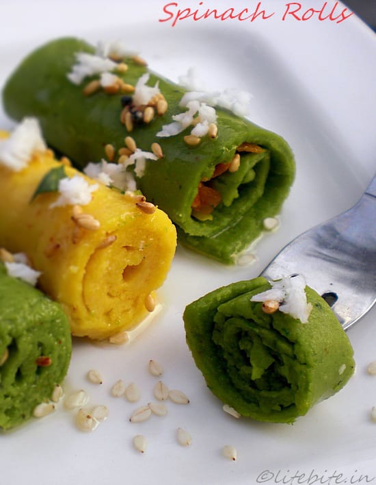Healthy Steamed Spinach Rolls