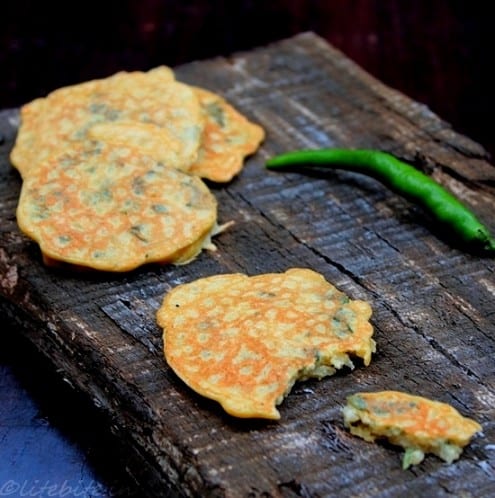 Savory Raw Banana Pancakes