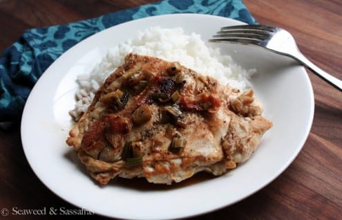 Chicken with Bacon and Vinegar Sauce