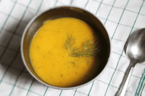 Spicy Butternut Squash and Dill Soup 