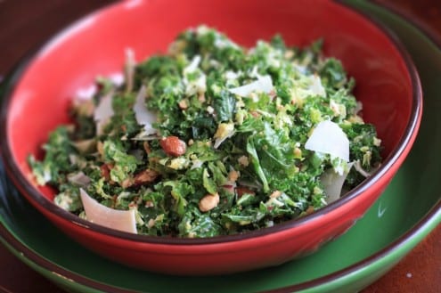 Healthy Kale and Brussels Sprout Salad